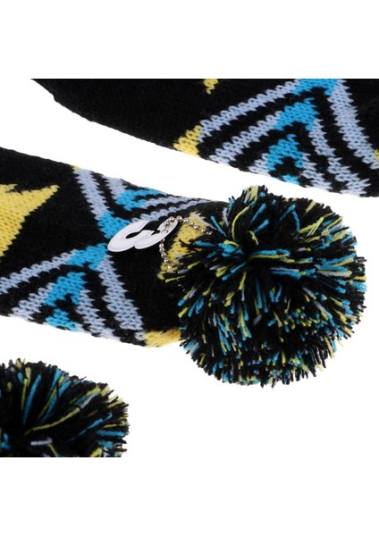3 Adet Örme Golf Headcover Pom Pom Woods Kafa Kapak Koruyucu Çorap Renk B