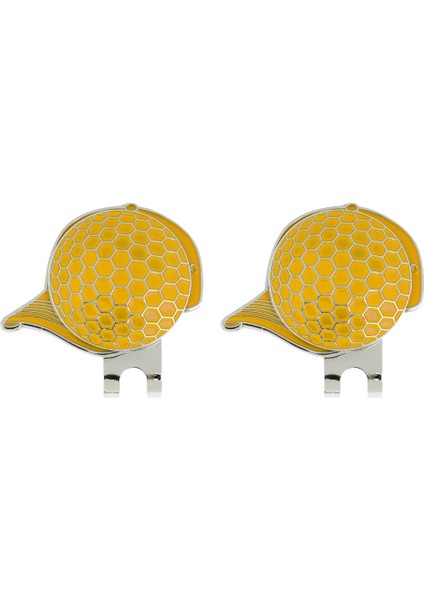2 x Desen Golf Manyetik Visor ve Şapka Klip Ball Marker Sarı fiyatları
