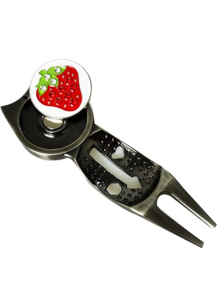 3 In 1 Golf Divot Onarım Çatal Topu Marker Hattı Marker Hizalama Araçları Kırmızı fiyatları