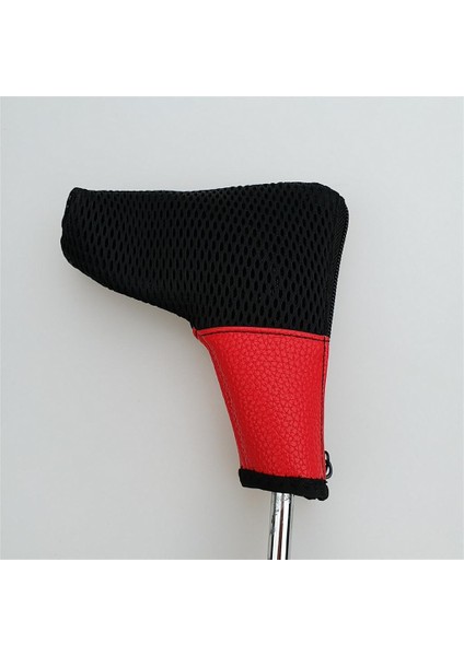 Hafif Örgü Pu Golf Atıcı Kafa Kapağı Fermuar Headcover Koruyucu Kırmızı fiyatları