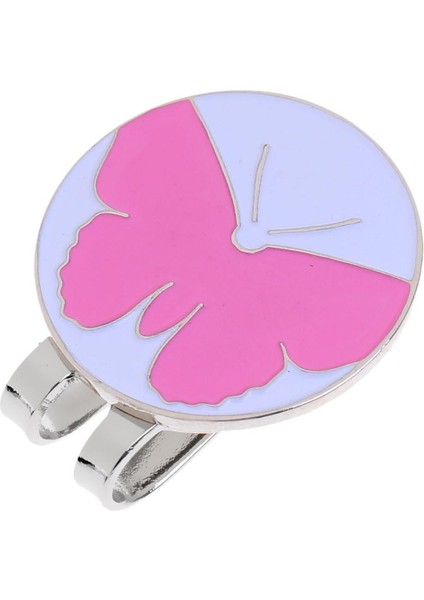 Golf Şapkası Klip Golf Topu Marker Mini Klip Manyetik Pembe