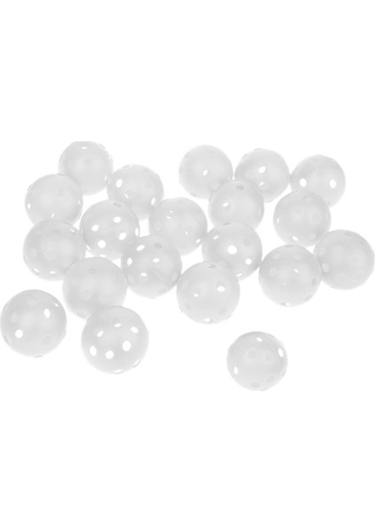 20 Parça Plastik Hollow Uygulama Tenis Topu Eğitim Golf Topları Beyaz