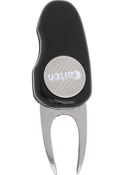 Taşınabilir Anahtarlanabilir Katlanır Golf Divot Onarım Aracı ile Manyetik Top Marker Siyah (Yurt Dışından)