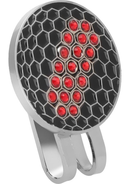 Golf Topu Marker Kristal Matkap Klips Marker Golf Visor Kırmızı Için indirimleri