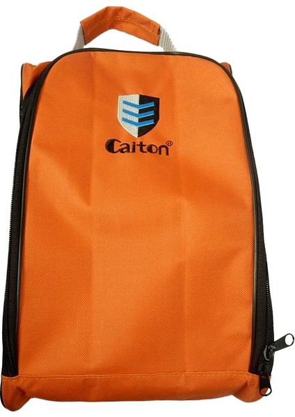 Yeni Golf Naylon Ayakkabı Çanta Havalandırmalı Seyahat Tote Çanta Uzay Tasarrufu - Turuncu