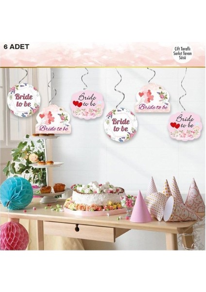 Bride To Be Tavan Sarkıt Süs 6 Lı
