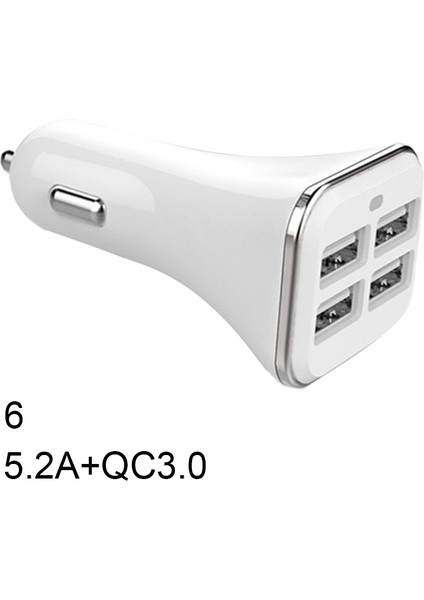 HQD-Q12 Küçük Taşınabilir 4 USB Arabirimi 5.2A Qc3.0 Hızlı Şarj Araç Şarj Cihazı (Yurt Dışından)