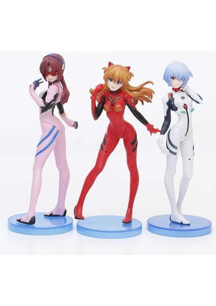 Disney 3 Adet Anime Ayanami Rei Evangelion Eva Pvc Figürleri 13CM modelleri