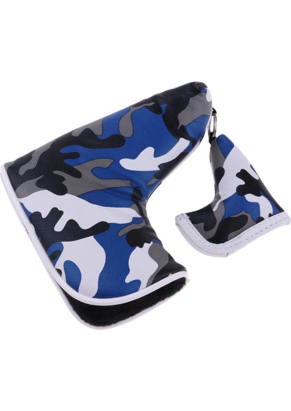 Dayanıklı Su Geçirmez Pu Golf Atıcı Kafa Kol Headcover - Çeşitli Renk - Mavi