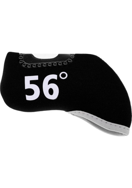 Dayanıklı Neopren Golf Kulübü Demir Atıcı Kafa Örtüsü Headcover Koruyucu Kol 56 Derece Siyah indirimleri