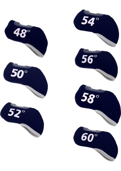 Dayanıklı Neopren Golf Kulübü Demir Atıcı Kafa Örtüsü Headcover Koruyucu Kol 58 Derece Donanma Mavi fırsatları