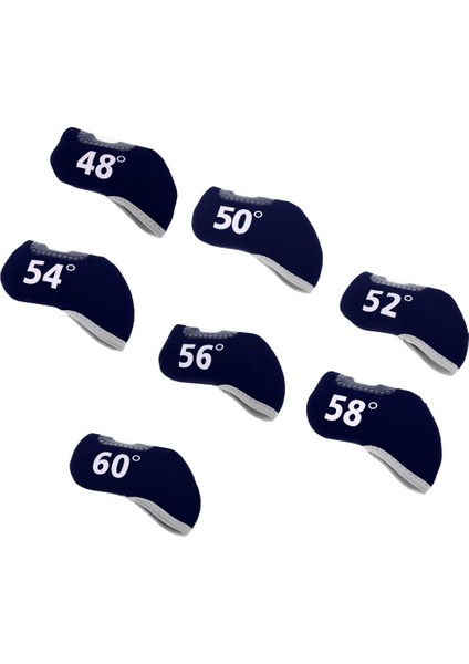 Dayanıklı Neopren Golf Kulübü Demir Atıcı Kafa Örtüsü Headcover Koruyucu Kol 58 Derece Donanma Mavi indirimleri