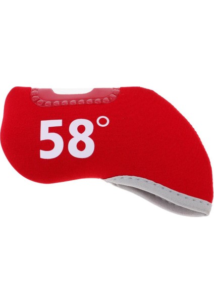 Dayanıklı Neopren Golf Kulübü Demir Atıcı Kafa Örtüsü Headcover Koruyucu Kol 58 Derece Kırmızı indirimleri