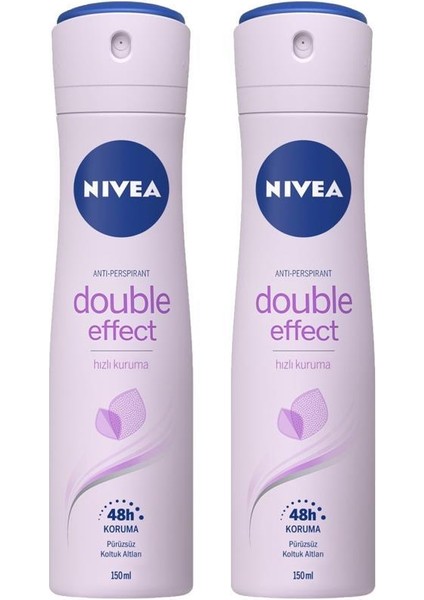 Double Effect Bayan Deodorant 150 ml X2