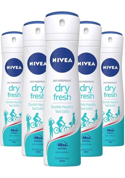 Dry Fresh Bayan Deodorant 150 ml X5