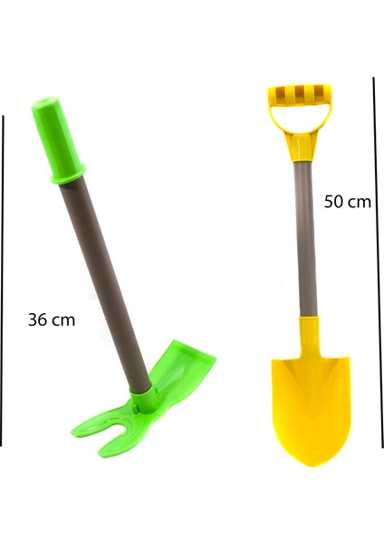 Mix Oyuncak Oyuncak Kürek Kazma Set Çocuk Kazma Kürek Seti 50 cm