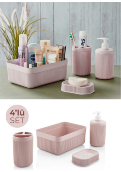 Alesta 4'lü Akrilik Banyo Seti