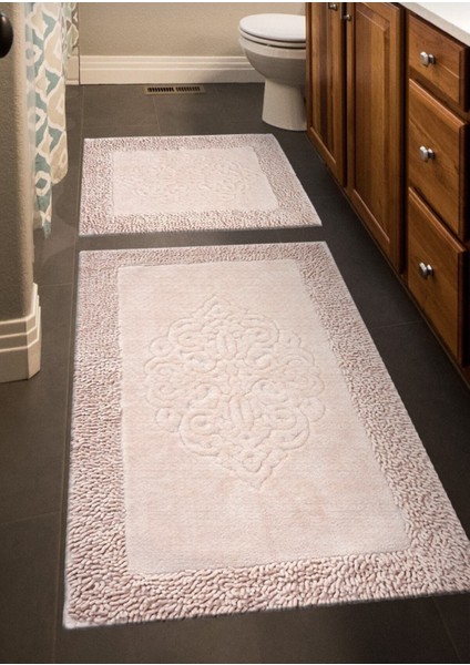 Tiffany 2'li Pamuklu Klozet Takımı, Banyo Paspas Seti