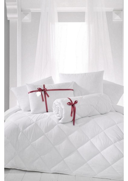 Tek Kişilik Antialerjik Lüx Microfiber Yorgan + 1 Adet 800 gr Boncuk Slikon Yastık Seti