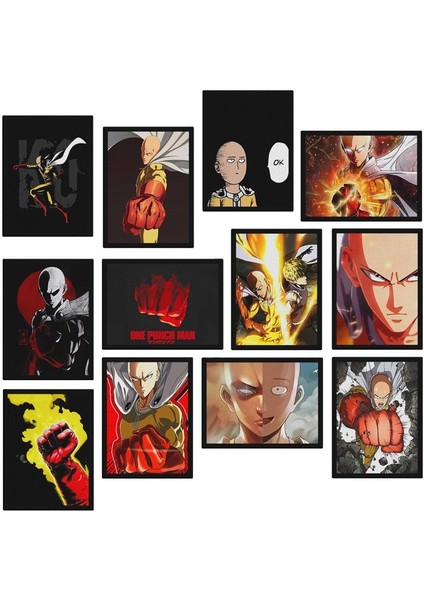 One Punch Man 12 Parça Mdf TABLOZLLTB353