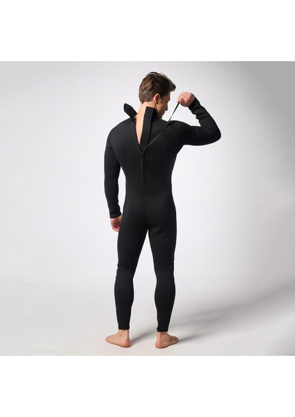 3mm Geri Fermuar Wetsuit Kayık Sörf Yelken Dalış Su Sporları Için M