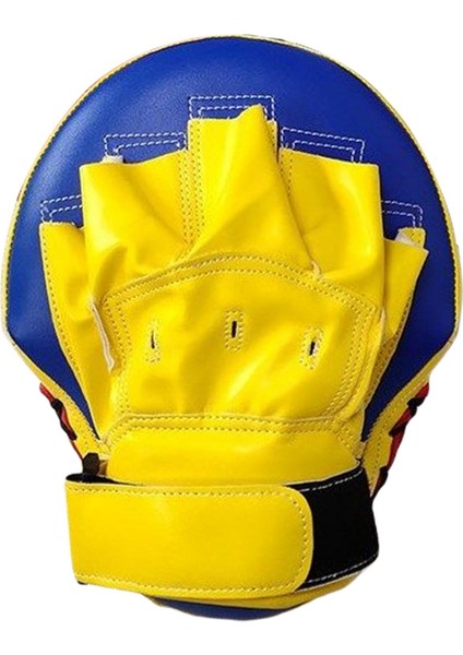Boks Kavisli Odak Mitts Pu Pratik Strike Pad Muay Thai Egzersiz Kalkanı Sarı Mavi