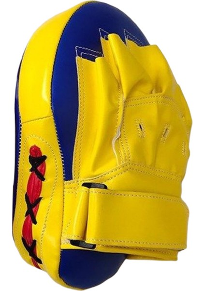 Boks Kavisli Odak Mitts Pu Pratik Strike Pad Muay Thai Egzersiz Kalkanı Sarı Mavi fiyatları