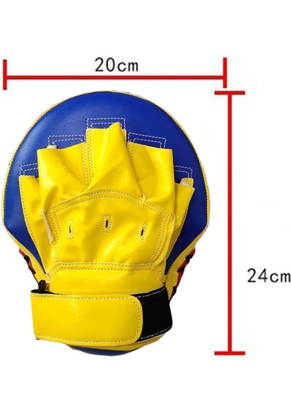 Boks Kavisli Odak Mitts Pu Pratik Strike Pad Muay Thai Egzersiz Kalkanı Sarı Mavi indirimleri