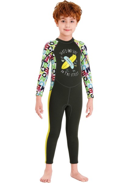 Termal Çocuklar Wetsuit Tam Vücut Dalış Suit Çocuk Gençlik Tek Parça Mayolar(Yurt Dışından)