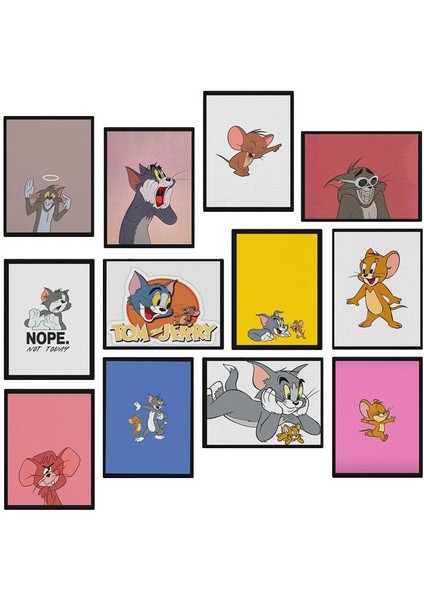 Tom ve Jerry 12 Parça Mdf TABLOZLLTB236