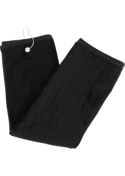 Üç Katlı Yürüyüş Pamuk Golf Spor Çantası Temiz Havlu ile Karabina Klipsi Siyah fiyatları