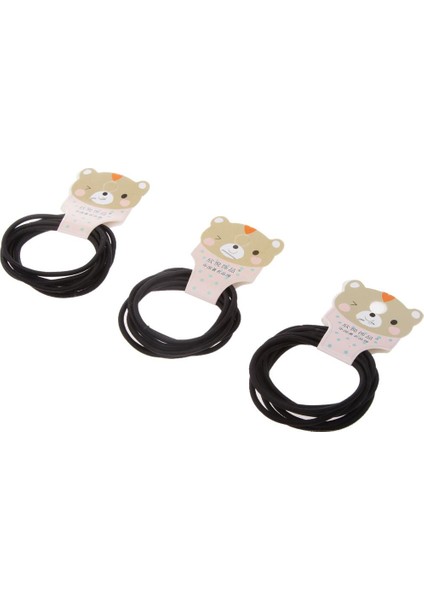 24X Saç Elastics Kauçuk Bantlar Örgüler Kadınlar Kız Saç Dekor Siyah (Yurt Dışından) fiyatları