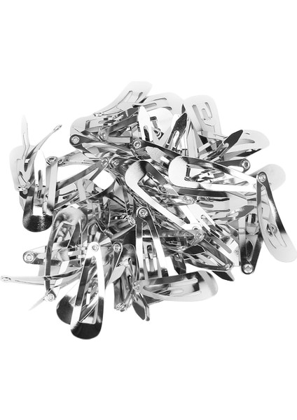 Yeni 50 Adet Yapış Saç Klipleri 30MM Çocuklar Dıy Yay Prong Craft (Yurt Dışından)