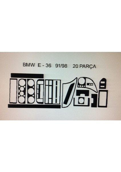 Bmw E36 1991/1997 Arası 20 Parça Karbon Desen Torpido Kaplama