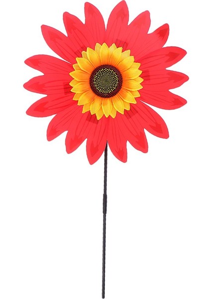 Güzel 36 cm Ayçiçeği Fırıldak Fırıldak Oyuncak Bahçe Yard Kreş Mekan Dekor Kırmızı (Yurt Dışından)