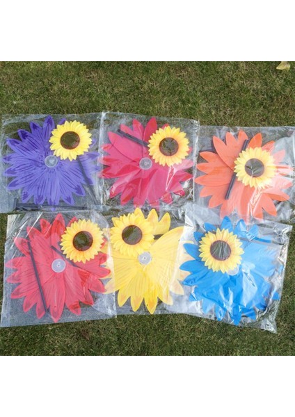 Güzel 36 cm Ayçiçeği Fırıldak Fırıldak Oyuncak Bahçe Yard Kreş Mekan Dekor Kırmızı (Yurt Dışından)
