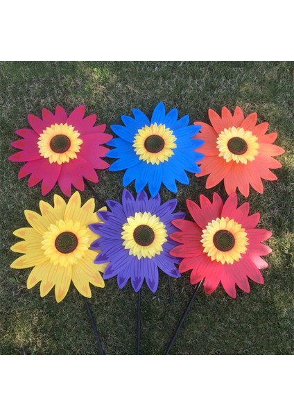 Güzel 36 cm Ayçiçeği Fırıldak Fırıldak Oyuncak Bahçe Yard Kreş Mekan Dekor Kırmızı (Yurt Dışından)