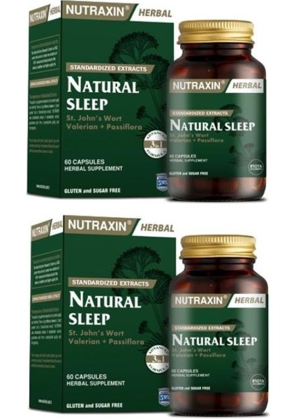Naturel Sleep Bitkisel Hap 60 Kapsül X2 Adet