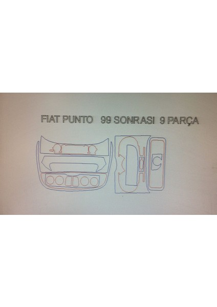 Fiat Punto 1999 Sonrası 9 Parça Maun Torpido Kaplama