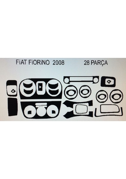 Fiat Fiorino 2008 Sonrası 27 Parça Maun Torpido Kaplama