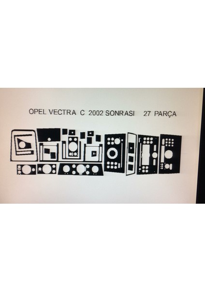 Opel Vectra C 2003 Sonrası 21 Parça Piano Black Torpido Kaplama