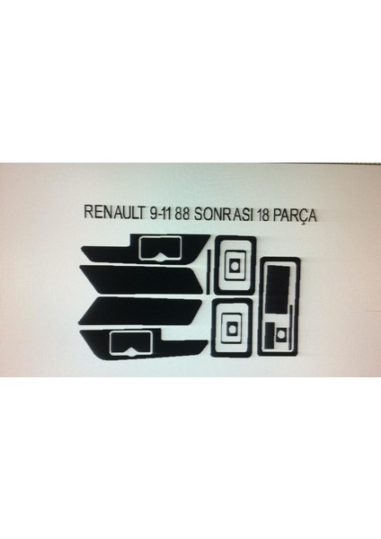 Renault 9 1990 Sonrası 18 Parça Piano Black Torpido Kaplama