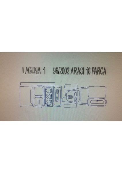 Renault Laguna 1 1996 - 2004 Arası 18 Parça Maun Torpido Kaplama