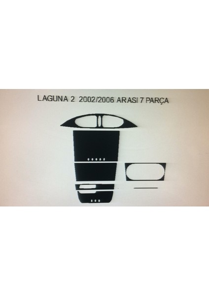 Renault Laguna 2 2002 - 2006 Arası 6 Parça Karbon Desen Torpido Kaplama Sadece Makyajsız Kasa Uyumlu
