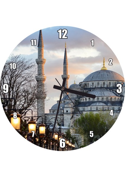 Cakatablo Süleymaniye Camii Duvar Saati Duvar Saati (Çap 50X50 cm )