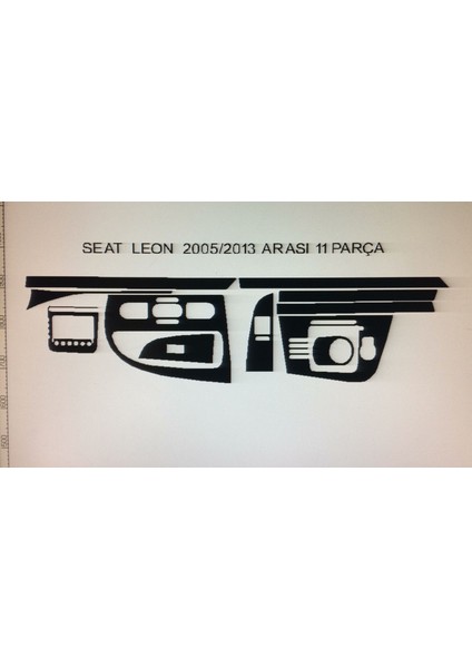 Seat Leon 2005 Sonrası 8 Parça Piano Black Torpido Kaplama