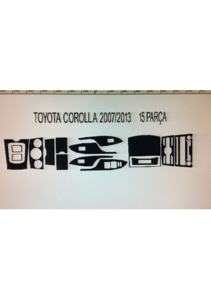 Toyota Corolla 2007 Sonrası 15 Parça Karbon Desen Torpido Kaplama
