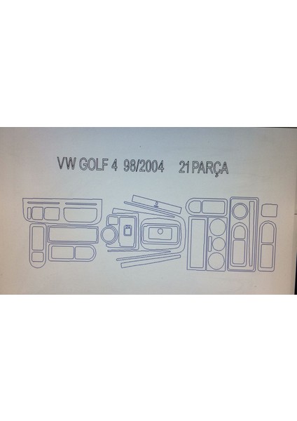 Wolkswagen Golf 4 1997 Sonrası 19 Parça Karbon Desen Torpido Kaplama