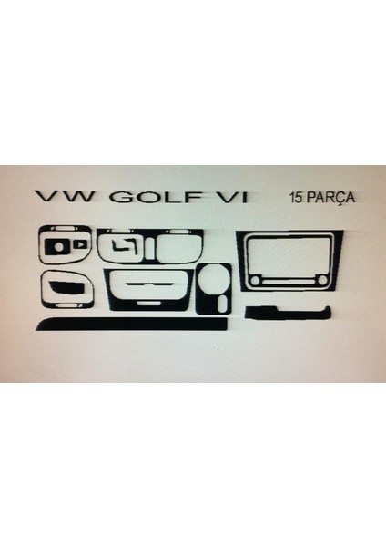 Wolkswagen Golf 6 15 Parça Maun Torpido Kaplama
