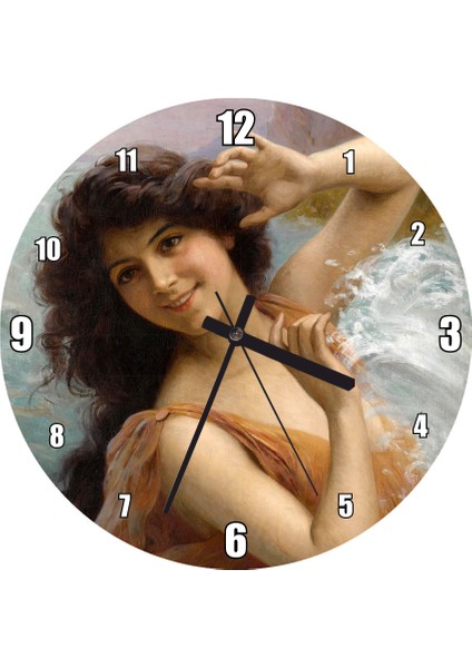 Cakatablo François Martin Kavel Fransa Catherine La Rose Portre Duvar Saati (Çap 30X30 Cm)